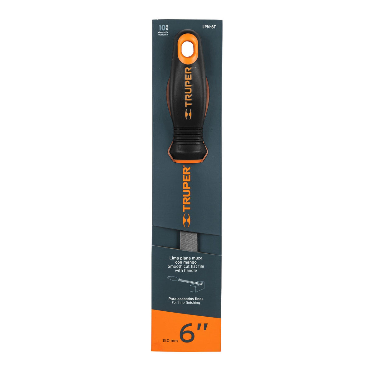 Lima plana muza 6' con mango Comfort Grip, TRUPER — foto oficial 2