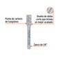 Lima rotativa punta cilindro, 6 mm, TRUPER, Truper, SKU 103477 — vista 3