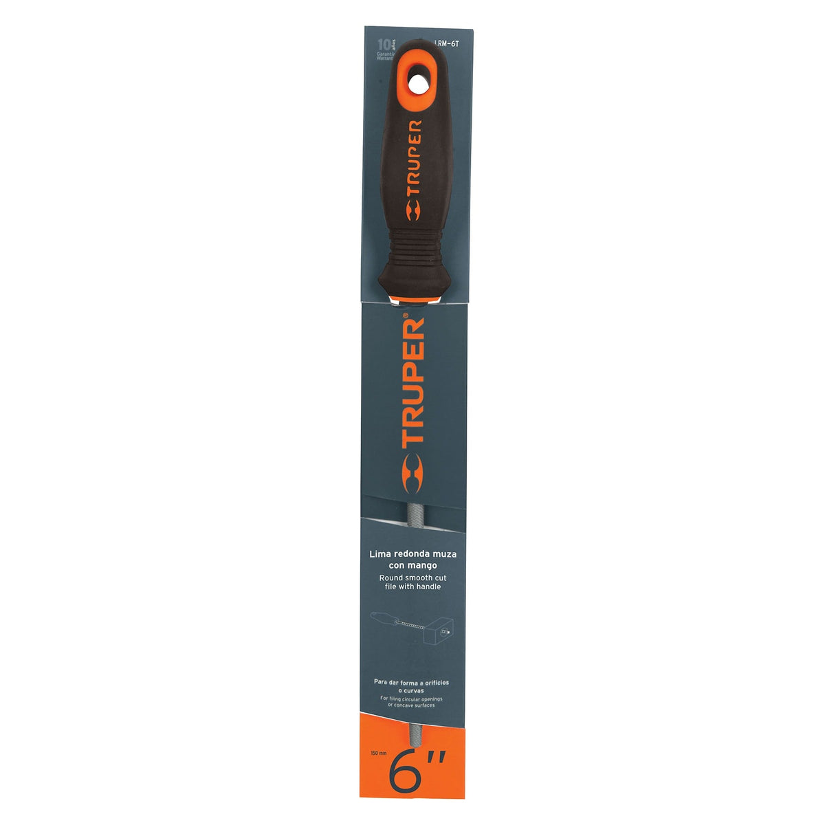 Lima redonda muza 6' con mango Comfort Grip, TRUPER — foto oficial 2