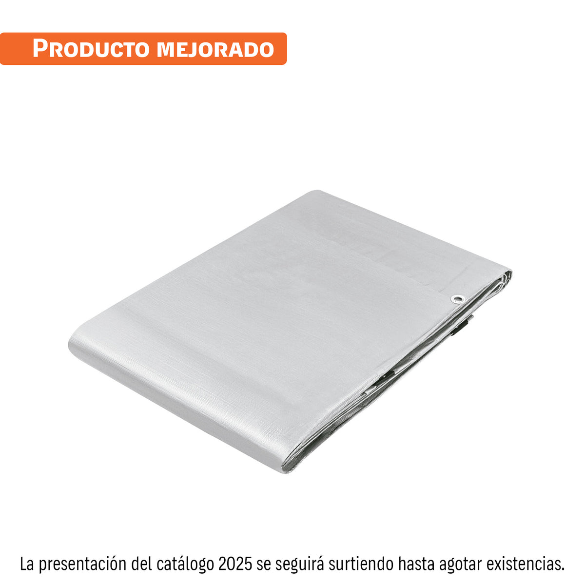 Lona de polietileno reforzada 5 x 5 m, gris, 180g/m2, TRUPER — foto oficial 1