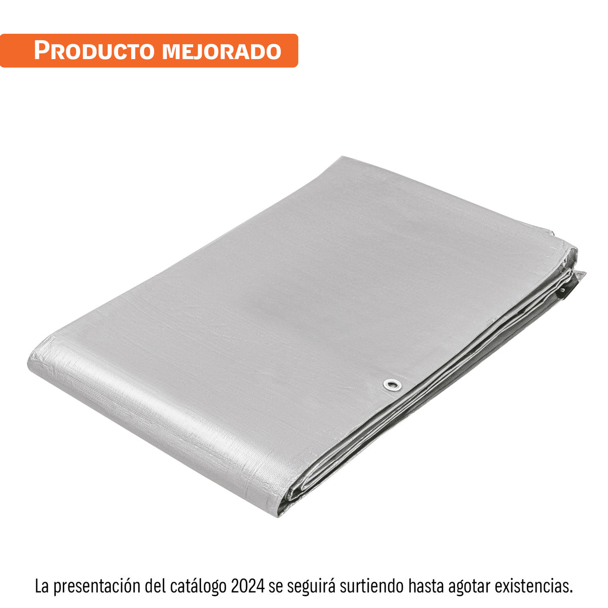 Lona de polietileno reforzada 5 x 6 m gris 180g/m2 TRUPER — foto oficial 1