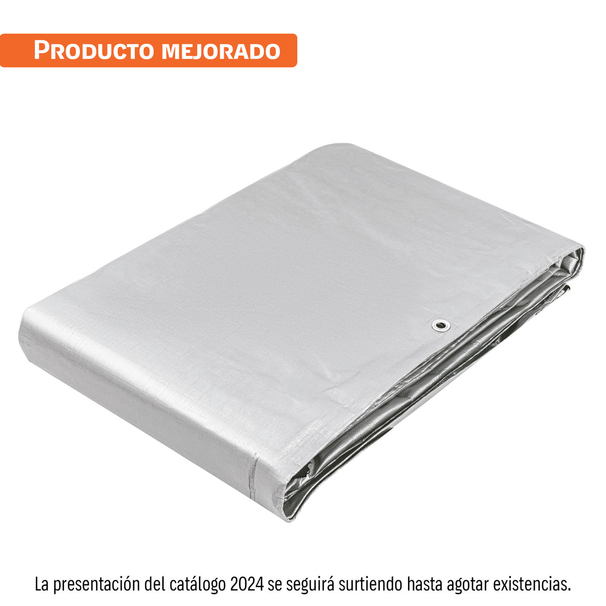 Lona de polietileno reforzada 6x12 m gris 180g/m2 TRUPER — foto oficial 1