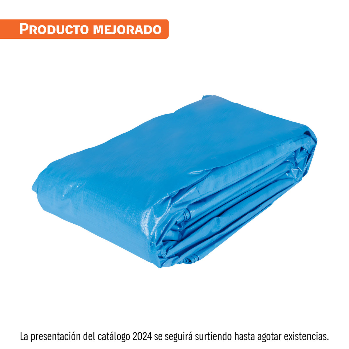 Lona de polietileno reforzada 6x12 m azul 180g/m2 TRUPER — foto oficial 1
