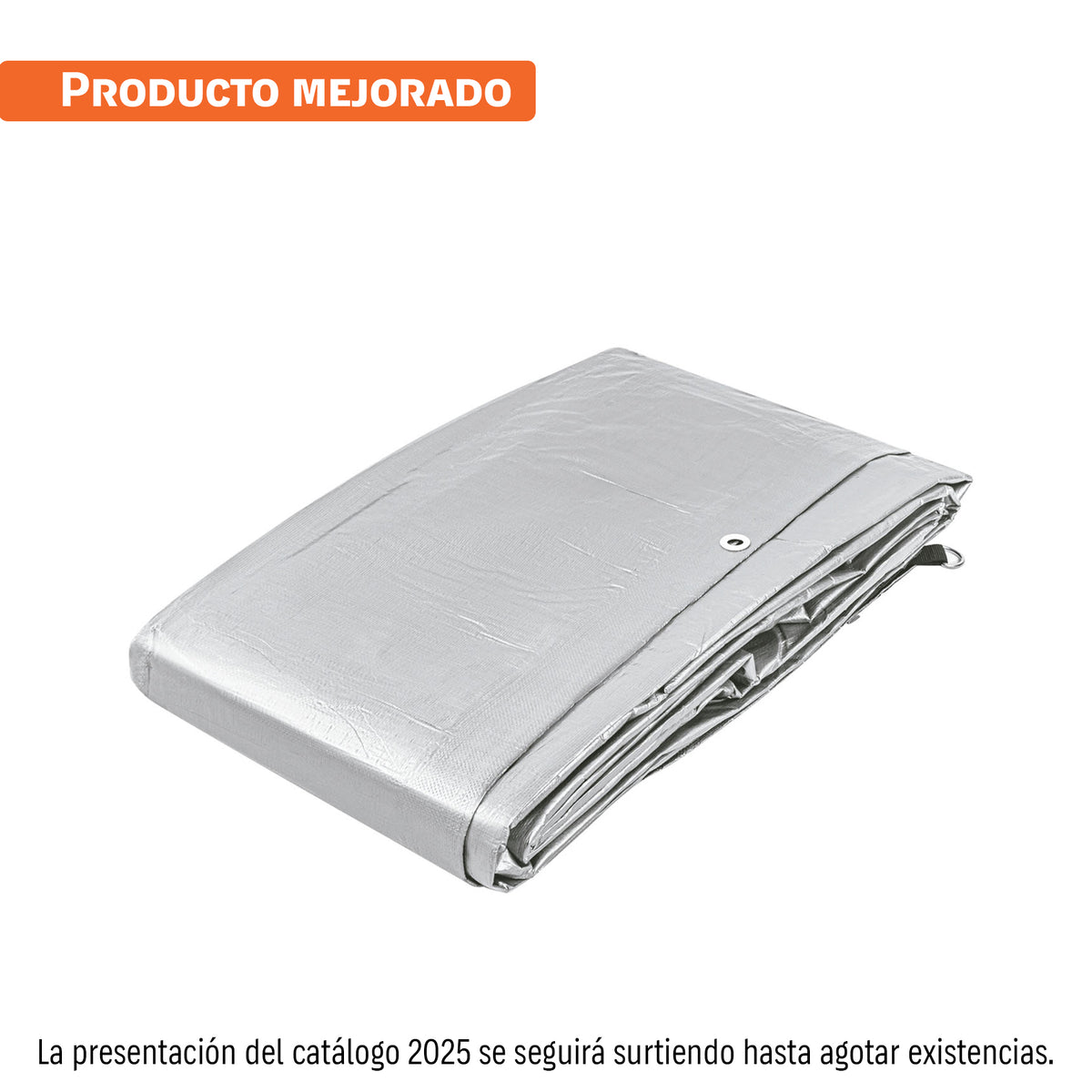 Lona de polietileno reforzada 6 x 6 m, gris, 180g/m2, TRUPER — foto oficial 1