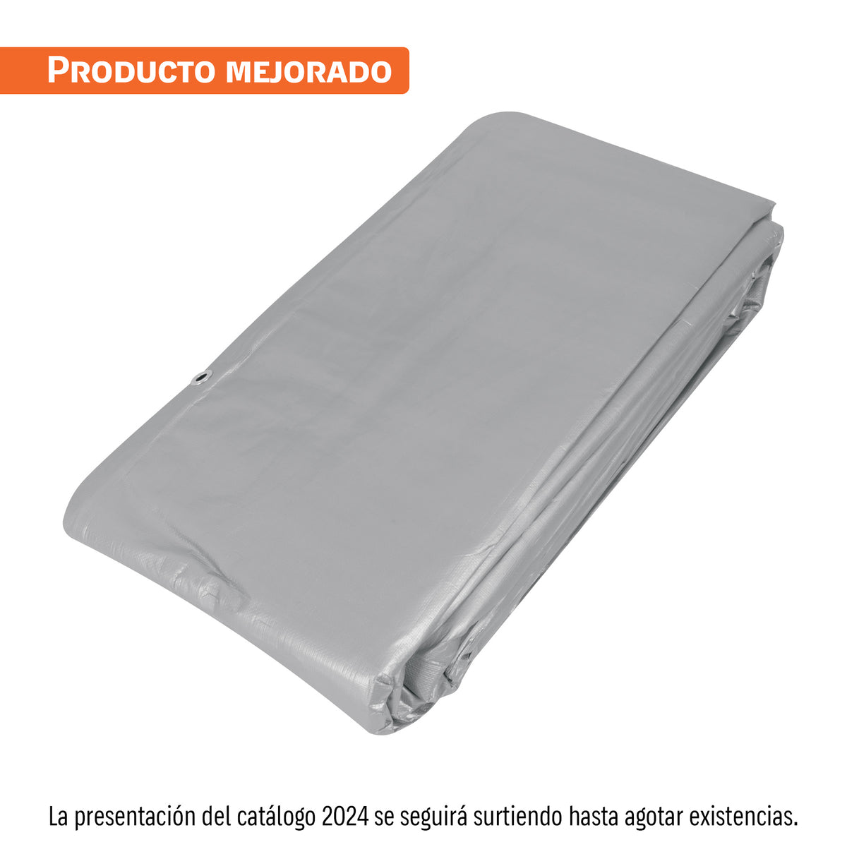 Lona de polietileno reforzada 6 x 9 m, gris, 180g/m2, TRUPER — foto oficial 1