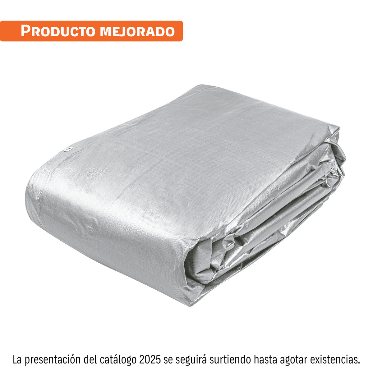 Lona de polietileno reforzada 9x14 m, gris, 180g/m2, TRUPER — foto oficial 1