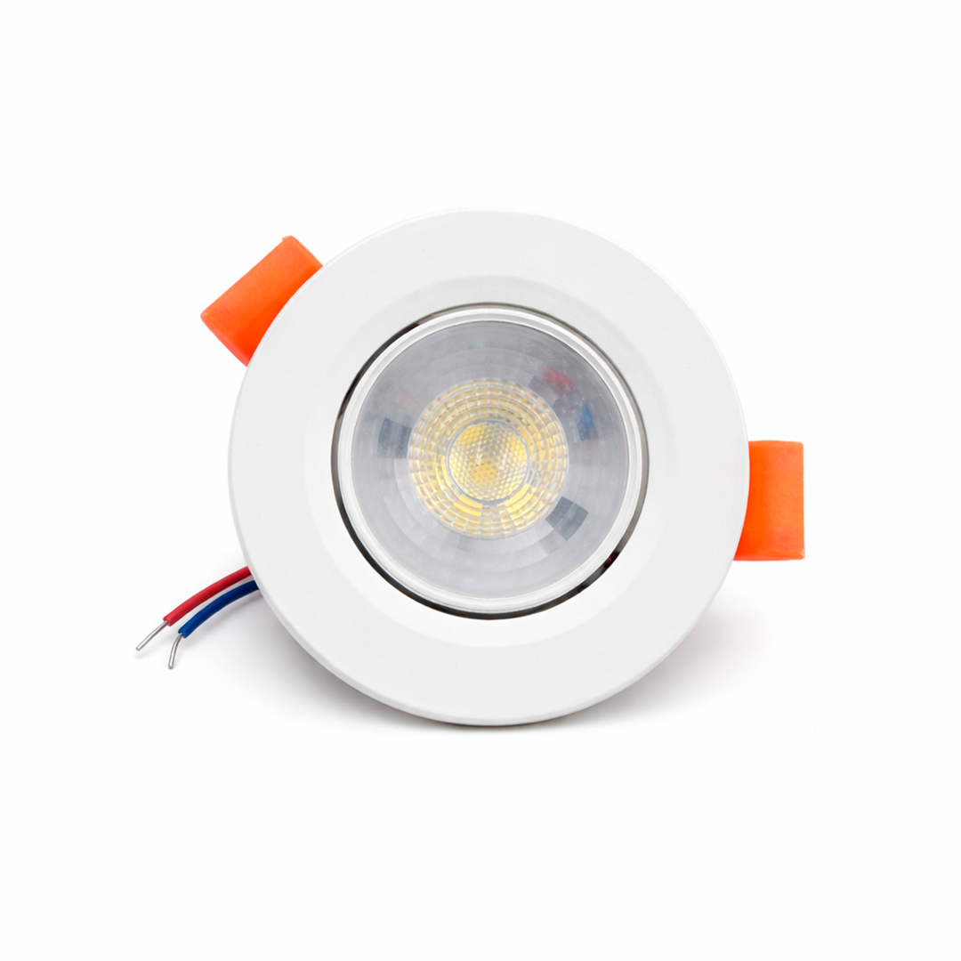 CAJA 2 SPOT 3" LED EMPOTRABLE DIRIGIBLE BLANCO 3W LUZ FRIA LULDEX 1801