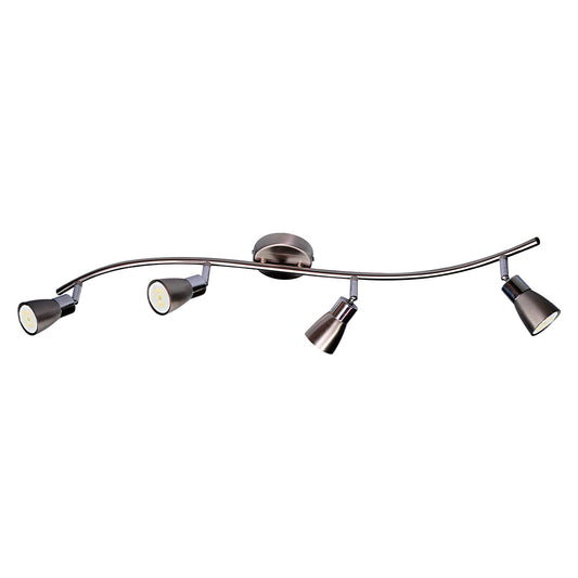 RIEL DE SOBREPONER CON 4 SPOTS PARA FOCO GU10 DE LED 51897