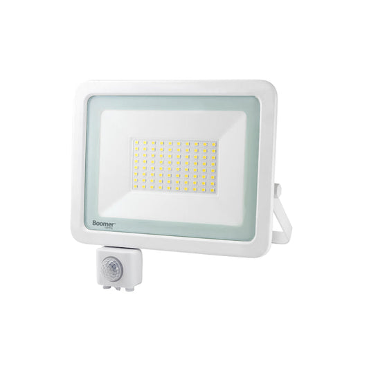 Luminario LED Reflector Mizar con sensor de movimiento 50W 100-240V 65K BLFS-2001-05065 Carcaza Blanca