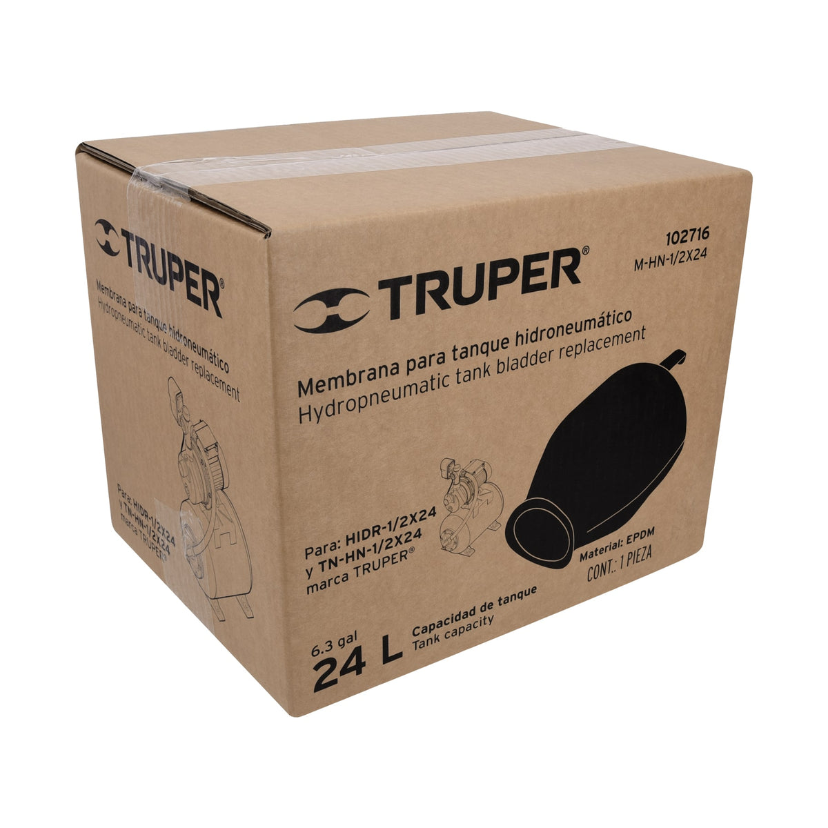 Membrana para hidroneumático HIDR-1/2X24, TRUPER — foto oficial 2