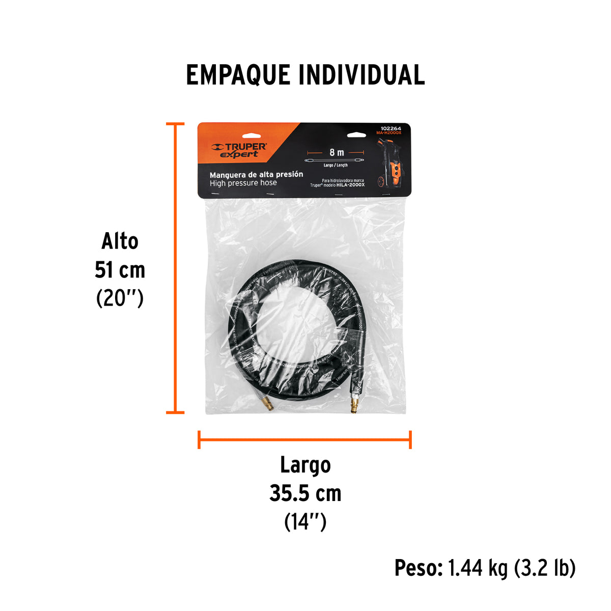 Manguera para HILA-2000X, TRUPER EXPERT, Expert, SKU 102264 — vista 5