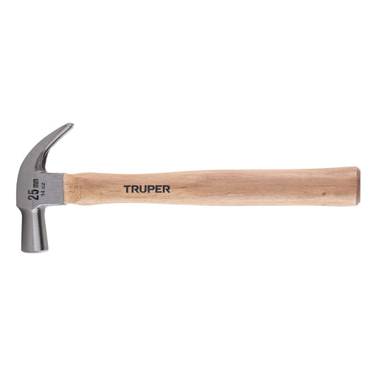 Martillo cabeza cónica 25 mm uña curva, mango madera, TRUPER — foto oficial 1
