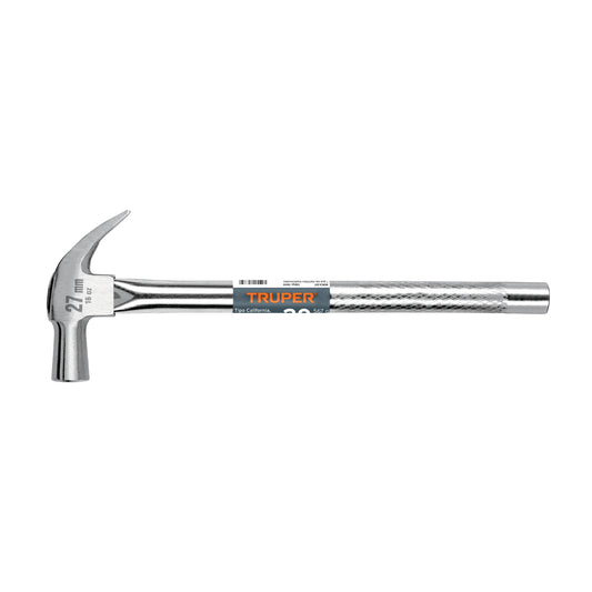 Martillo cabeza cónica 27 mm uña curva, mango tubular,TRUPER — foto oficial 1