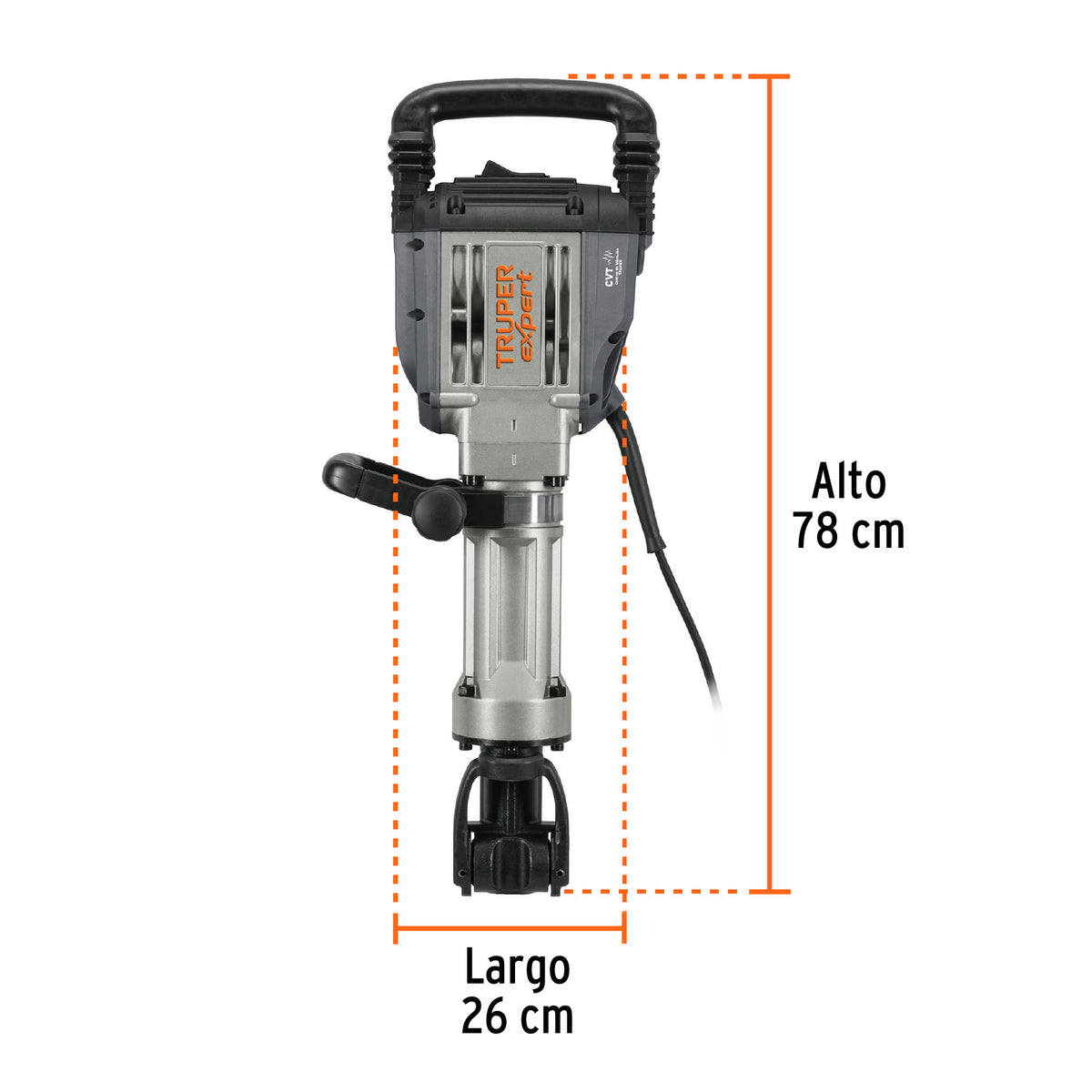 Martillo demoledor HEX 20 kg, 55J, 1600W, TRUPER EXPERT, Expert, SKU 100893 — vista 4