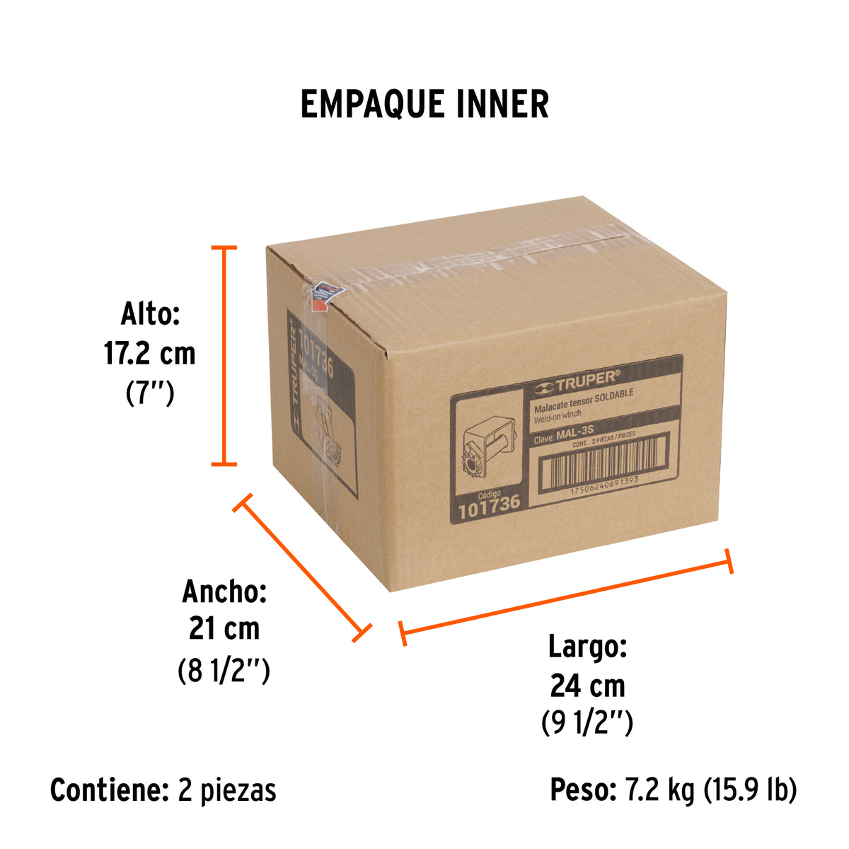 Malacate soldable para banda de 4' ancho, TRUPER, Truper, SKU 101736 — vista 6