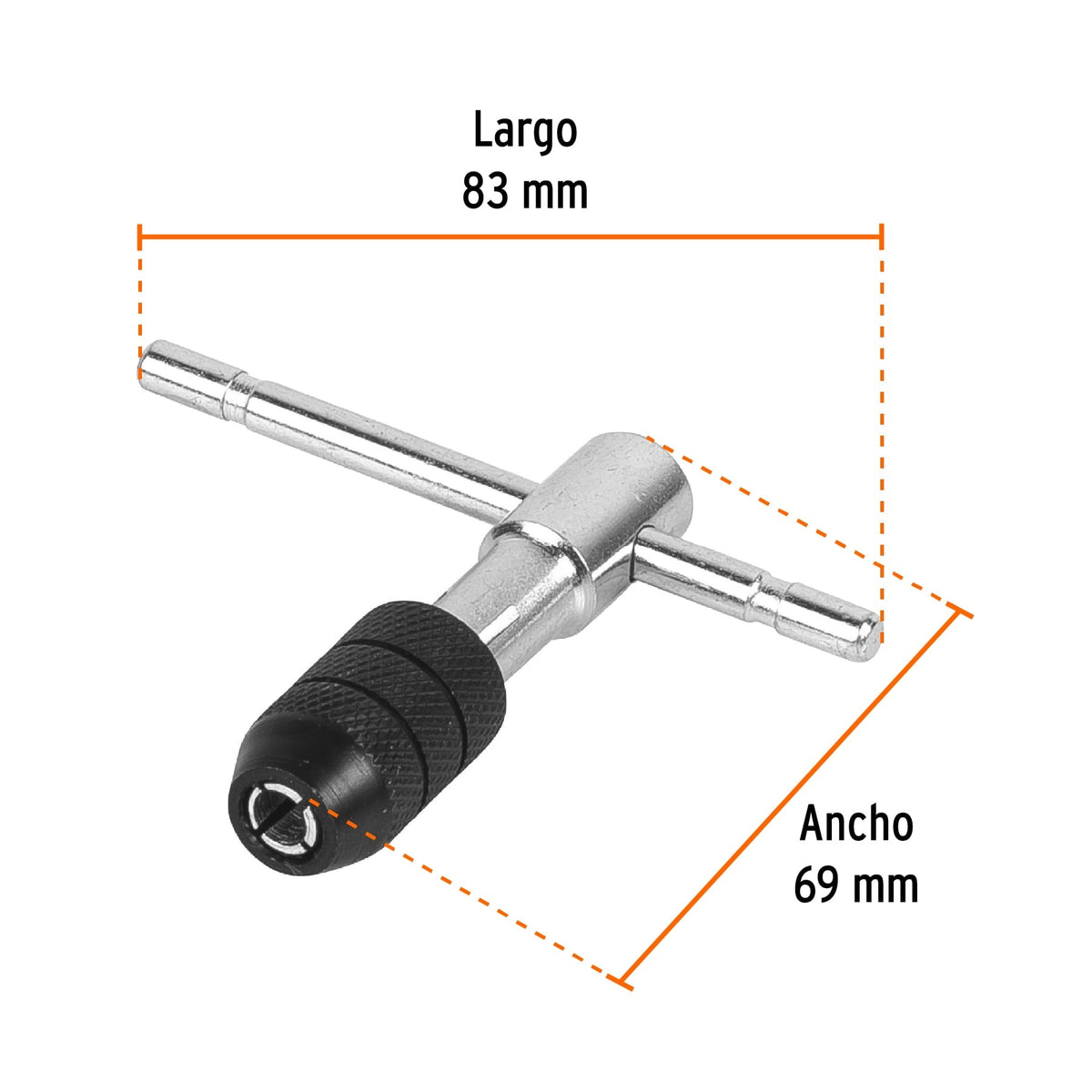 MANERAL PARA MACHUELO TIPO T 1/4" TRUPER 11439 MAN-T-1/4