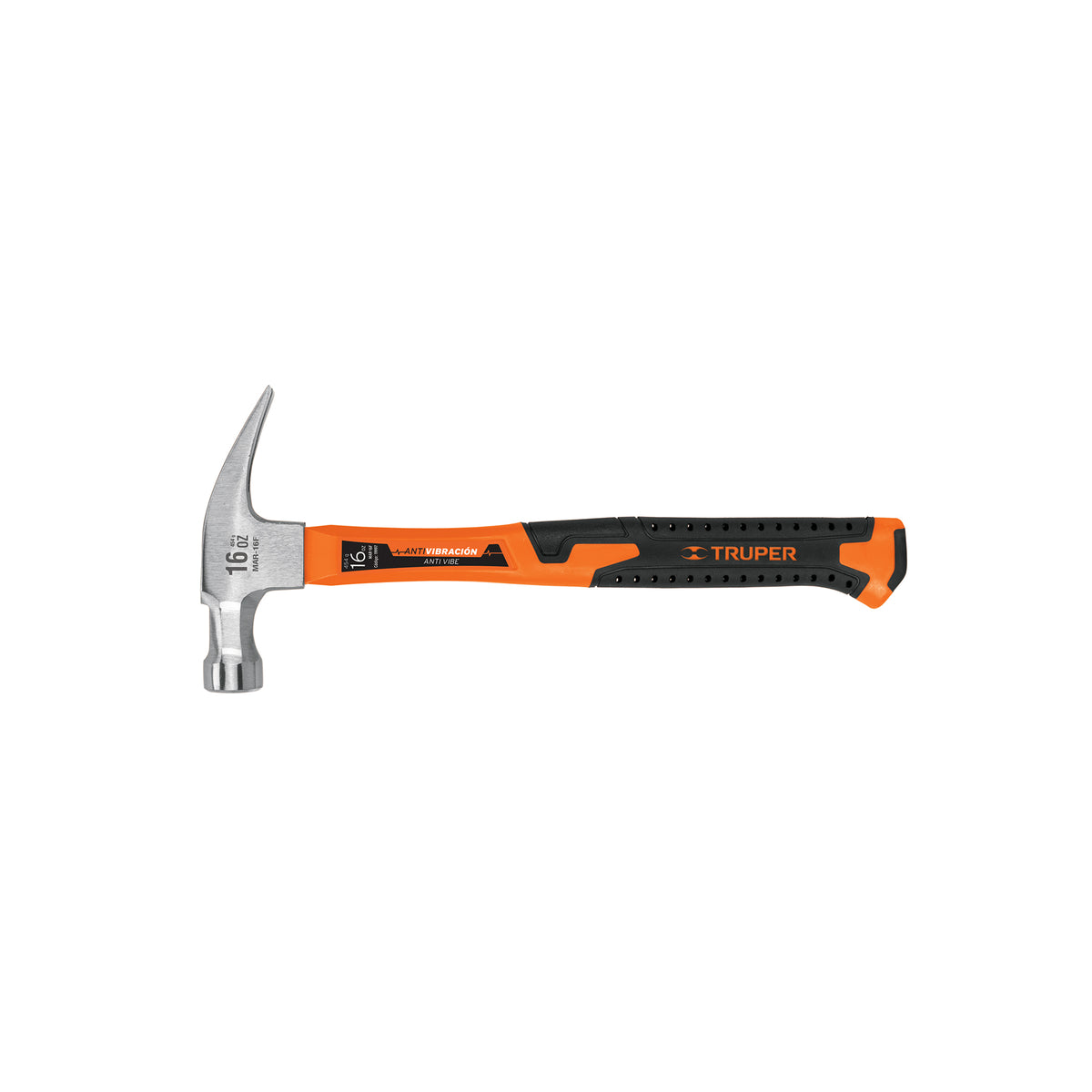 Martillo 16 oz uña recta mango fibra de vidrio TRUPER — foto oficial 1