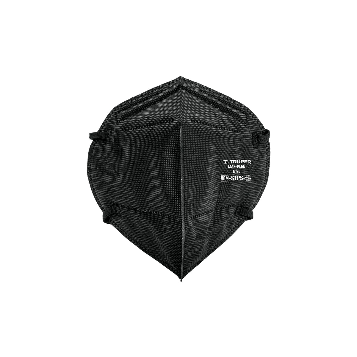 Respirador plegable N95 negro para polvos y partículas, Truper, SKU 102327
