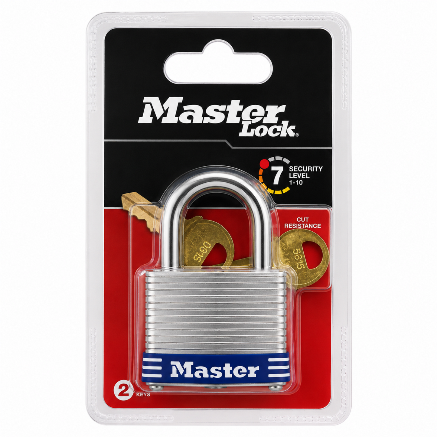 CANDADO ACERO LAMINADO SEGURIDAD 7 MASTER LOCK P67235