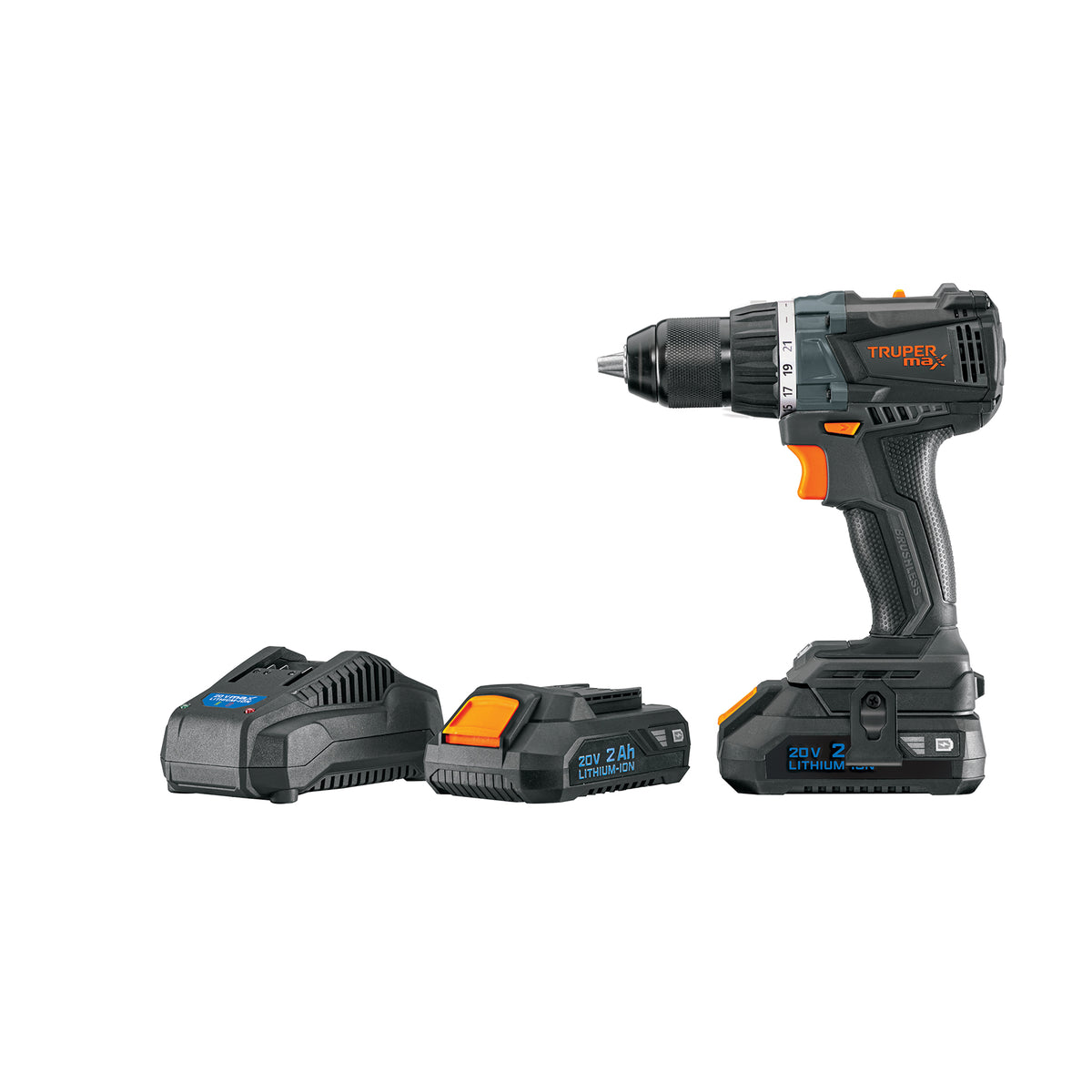 Taladro 1/2', 20V, 2 baterías 2Ah, MAX — foto oficial 1