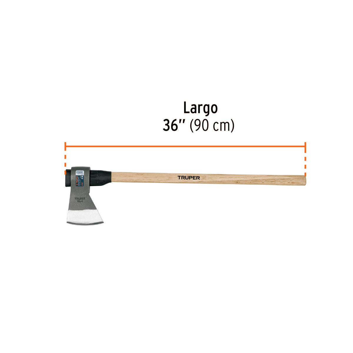 Hacha media labor 4 lb, mango de madera 36', TRUPER, Truper, SKU 102984 — vista 4