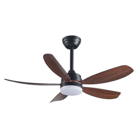 VENTILADOR 36´ CON LUZ LED NEGRO ASPAS TIPO MADERA 70W CCT MULTI TEMPERATURA TECNOLED ML-FAN-ST515D