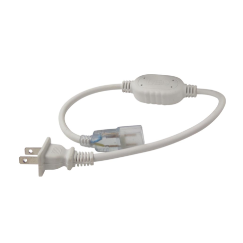 CONECTOR CON CLAVIJA 127V Y CONTROLADOR PAPA MANGUERA RGB