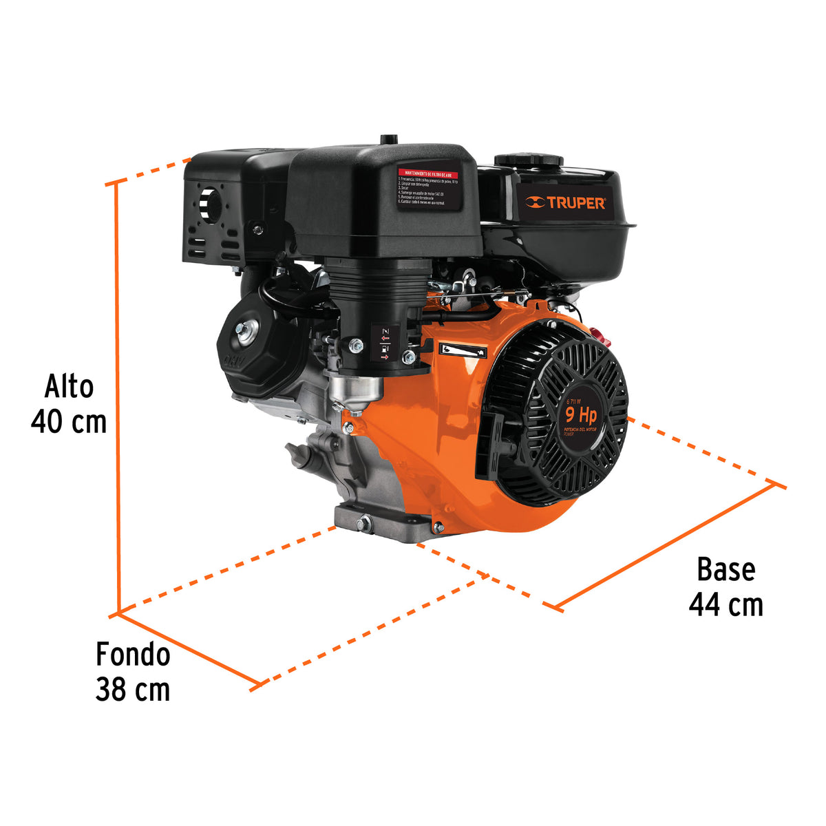 Motor a gasolina 9HP, TRUPER, Truper, SKU 101328 — vista 4