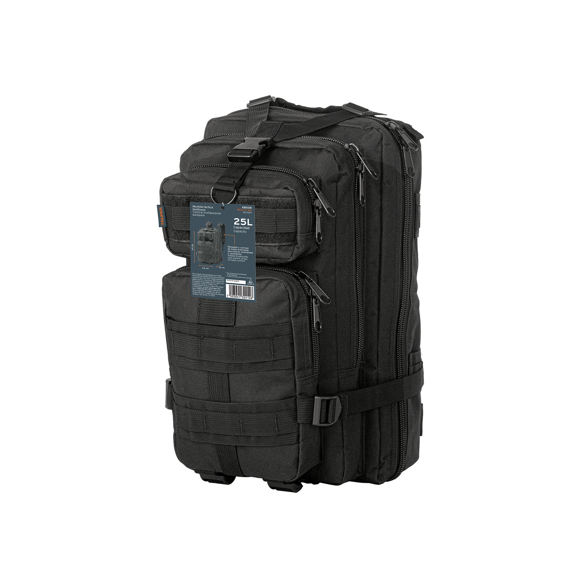 Mochila táctica negra, TRUPER — foto oficial 1