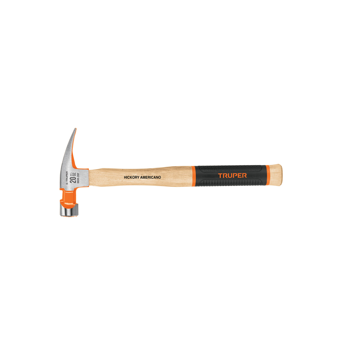 Martillo pulido 20 oz uña recta boca fresada TRUPER Grip — foto oficial 1