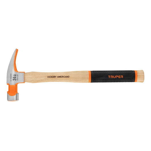 Martillo pulido 24 oz uña recta boca fresada TRUPER Grip — foto oficial 1