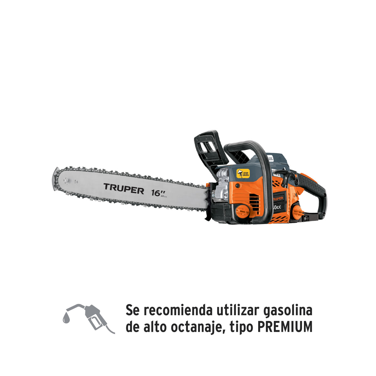 Motosierra 50 cc a gasolina con barra de 16', TRUPER, Truper, SKU 102899