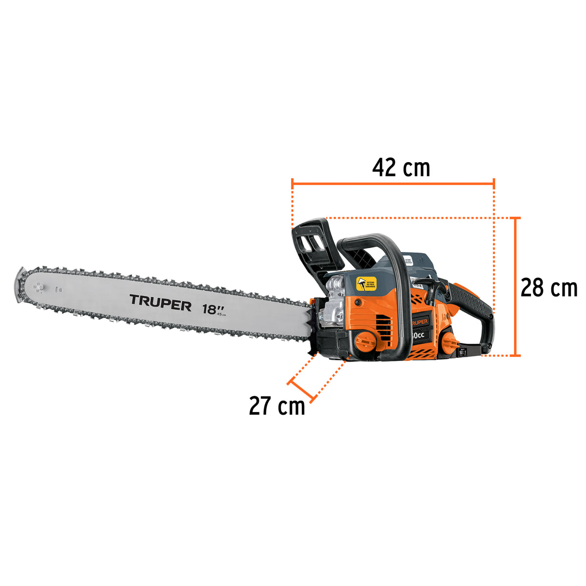 Motosierra 50 cc a gasolina con barra de 18', TRUPER, Truper, SKU 102920 — vista 4