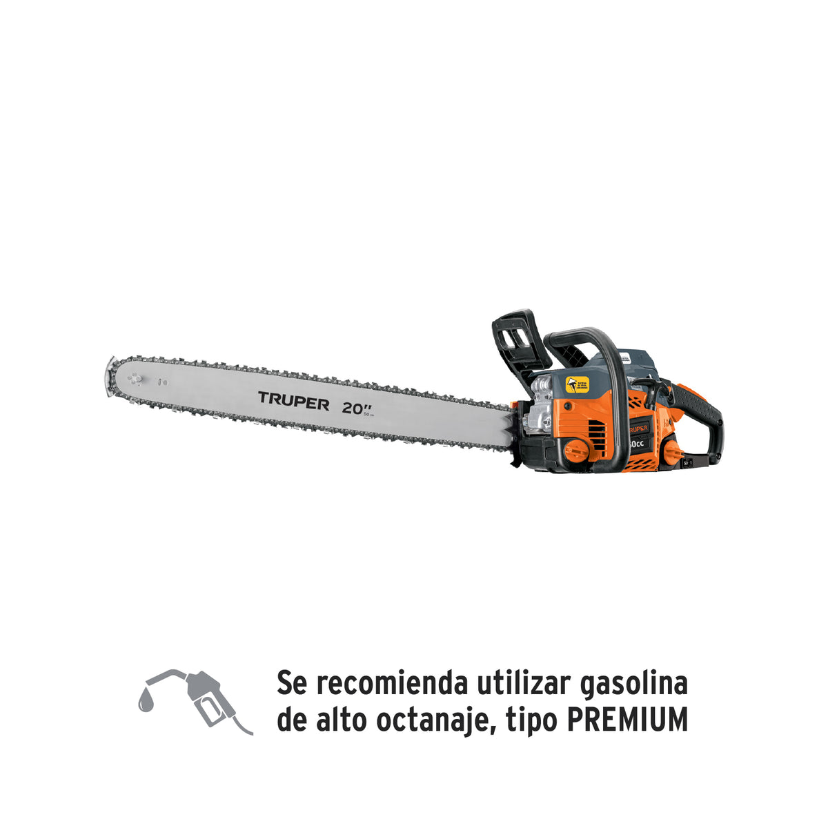 Motosierra 50 cc a gasolina con barra de 20', TRUPER, Truper, SKU 102921