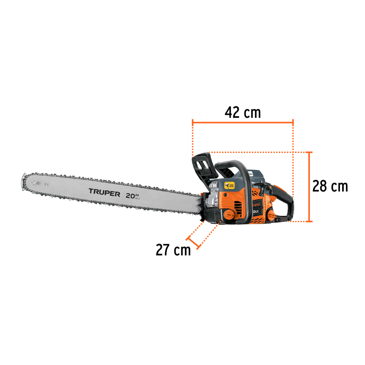 Motosierra 50 cc a gasolina con barra de 20', TRUPER, Truper, SKU 102921 — vista 4