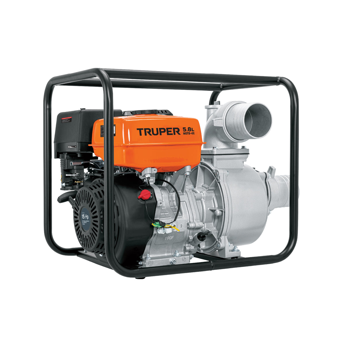 Motobomba autocebante 4'x4', gasolina 15HP, agrícola, TRUPER, Truper, SKU 102405