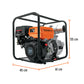 Motobomba autocebante 4'x4', gasolina 15HP, agrícola, TRUPER, Truper, SKU 102405 — vista 3