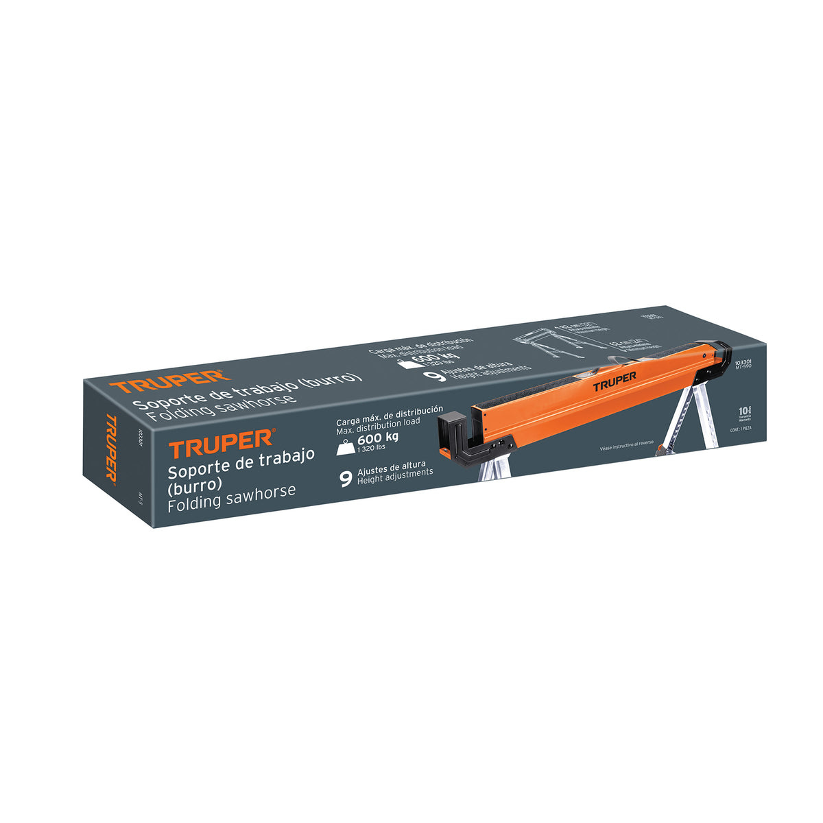 Caballete de trabajo plegable (burro), TRUPER, Truper, SKU 103301 — vista 2