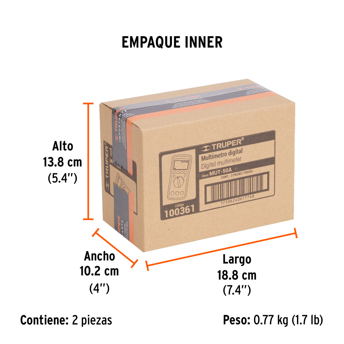 Multímetro profesional con RMS verdadero y auto rango, Truper, SKU 100361 — vista 6