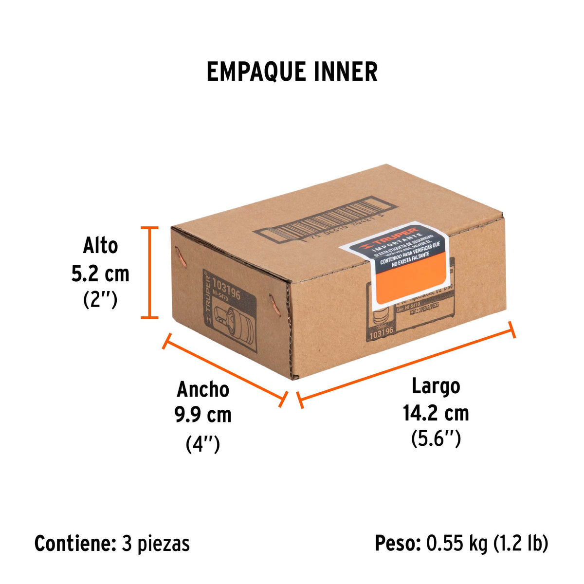 Nudo universal para dados de impacto cuadro 1/2', TRUPER, Truper, SKU 103196 — vista 6