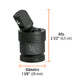 Nudo universal para dados de impacto cuadro 1/2', TRUPER, Truper, SKU 103196 — vista 4