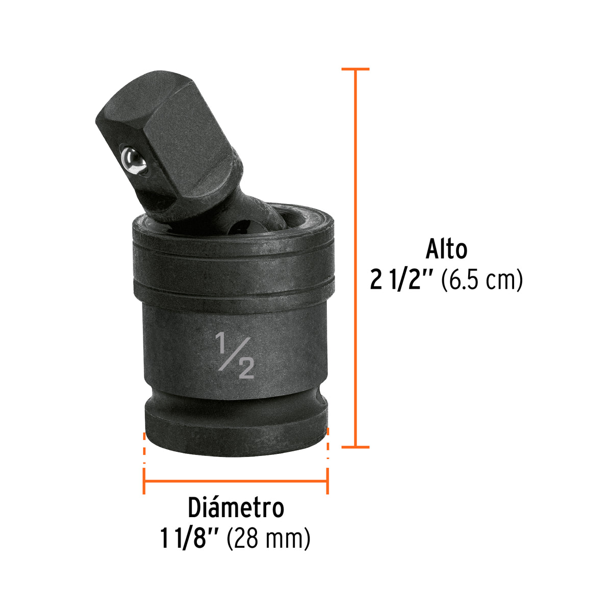 Nudo universal para dados de impacto cuadro 1/2', TRUPER, Truper, SKU 103196 — vista 4
