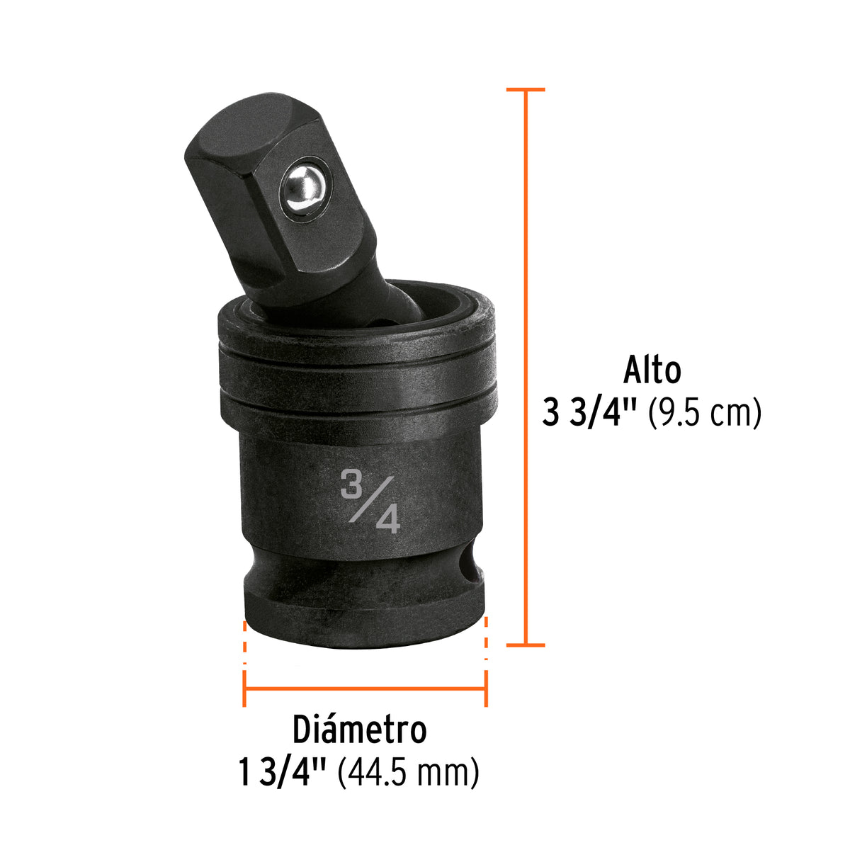 Nudo universal para dados de impacto cuadro 3/4', TRUPER, Truper, SKU 103197 — vista 4