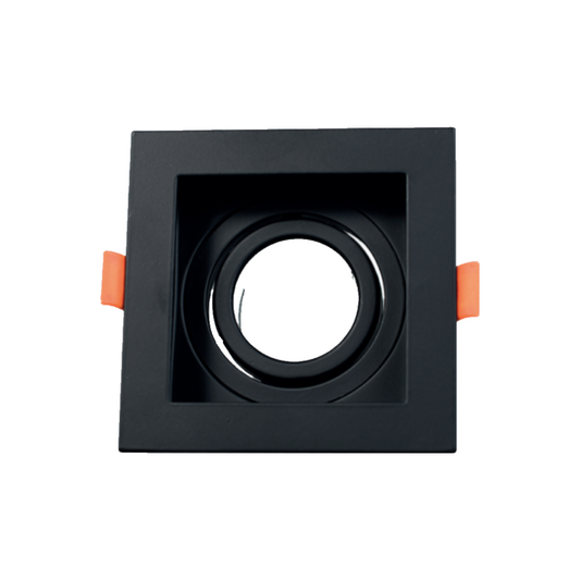 SPOT EMPOTRADO CUADRADO NEGRO GU10 GU5.3 TECNOLED BA-CDL-231N