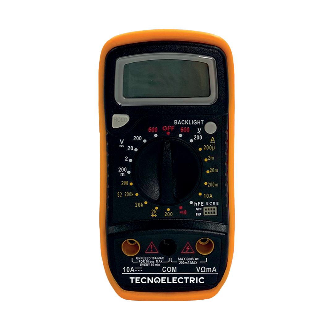 MULTÍMETRO DIGITAL SELECTOR ROTATIVO TECNOELECTRIC TE-MULT-EC830L