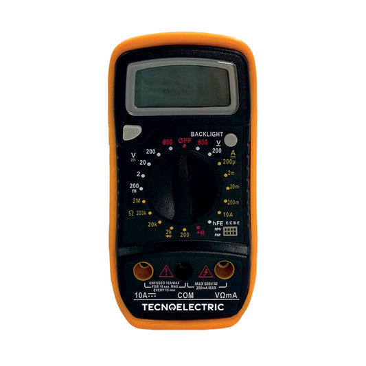 MULTÍMETRO DIGITAL SELECTOR ROTATIVO TECNOELECTRIC TE-MULT-EC830L