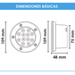 SPOT EMPOTRADO DE PISO 7W LUZ CALIDA 7X1 35K NWEMP7C