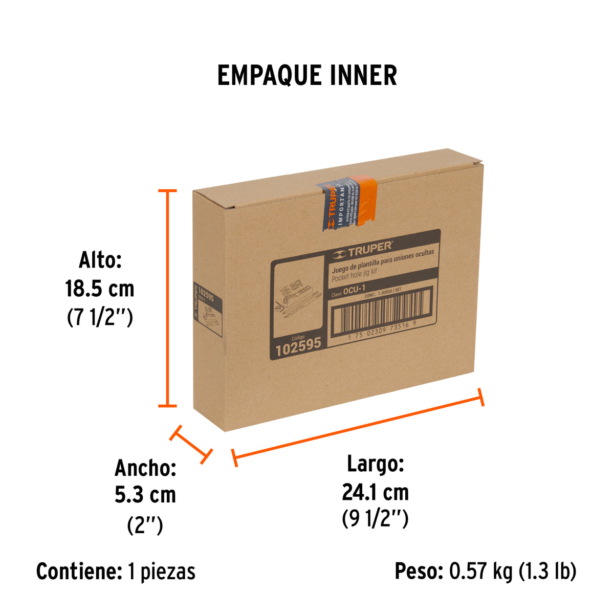 Juego de plantilla para uniones ocultas con un tornillo, Truper, SKU 102595 — vista 6