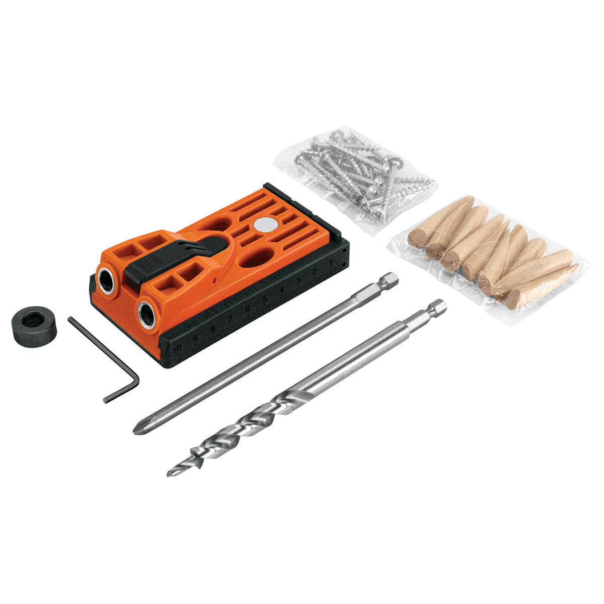 Juego de plantilla para uniones ocultas con dos tornillos, Truper, SKU 102596