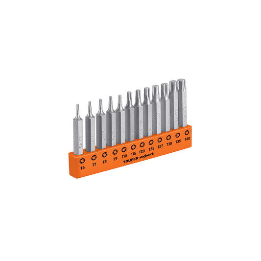 Juego de 12 puntas torx combinadas largo 2', TRUPER EXPERT, Expert, SKU 101678